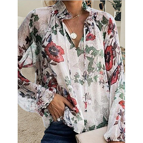 

Women's Daily Shirt - Floral White