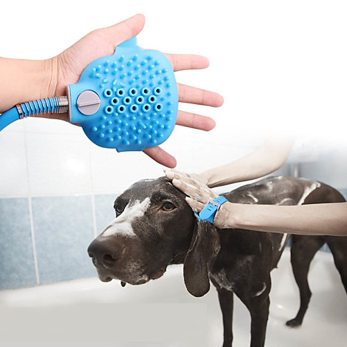 

Dog Pets Sprayer Hose Attachment Rinser Sprinkler Shower & Bath Accessories Shower Easy to Use Full Body Silicone Baths Pet Grooming Supplies Blue