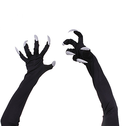 фото Скелет / череп перчатки товары для хэллоуина муж. вечерние перчатки хэллоуин хэллоуин фестиваль / праздник экранная ткань черный муж. жен. карнавальные костюмы Lightinthebox