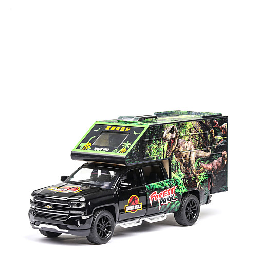 

1:32 Toy Car Jurassic Dinosaur Music Tyrannosaurus Rex Truck Special Designed Glow Parent-Child Interaction Zinc Alloy Rubber ABSPC All Boys and Girls