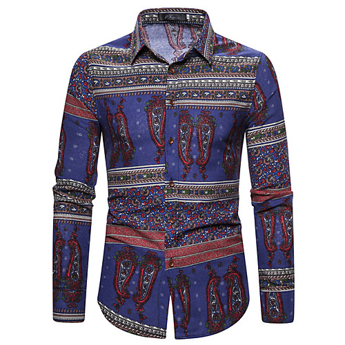 

Men's Party Boho Shirt - Geometric / Galaxy Print Gray