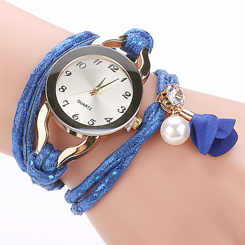 

Women's Bracelet Watch Cubic Zirconia Pearl Casual Elegant White Blue Brown Stainless Steel PU Leather Quartz White Blue Brown Casual Watch Imitation Diamond 1 pc Analog One Year Battery Life