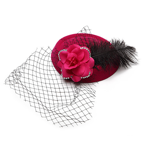 

Стразы / Перья / Ткань Fascinators с Стразы / Пух / Цветы 1 шт. Свадьба / Особые случаи Заставка