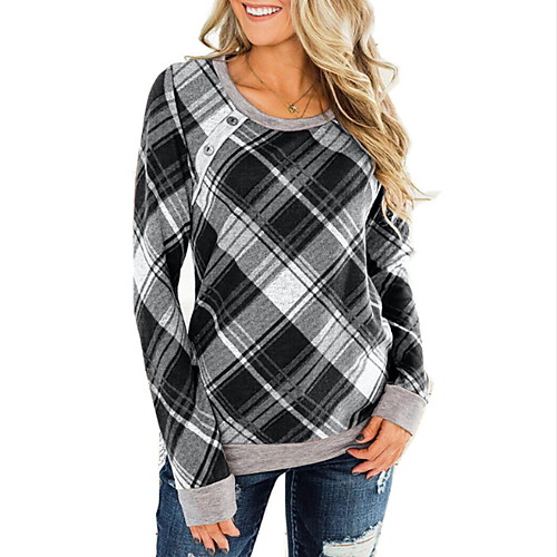 

Women's Daily Blouse - Striped / Color Block Wine