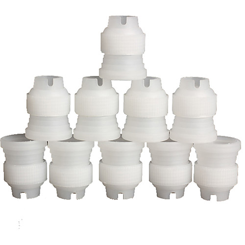 

10pcs Cake Decorating Couplers Decorating Kit Bakery Pastry Equipment Diameter Out 1.4cm In 2.3cm