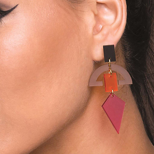 

Women's Drop Earrings Dangle Earrings 3D Precious Fashion Earrings Jewelry Fuchsia / Blue / Gray For Party Daily Street 1 Pair