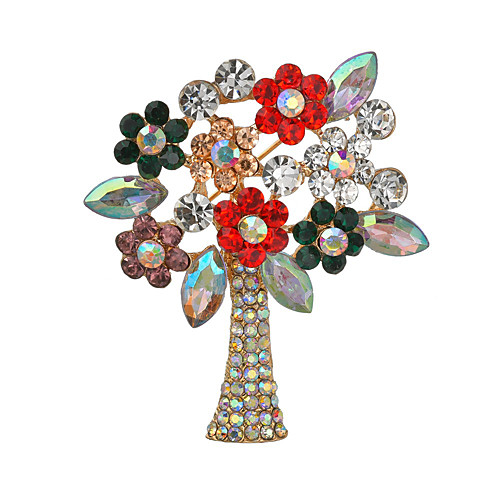 

Women's Brooches Classic Christmas Tree Classic Casual / Sporty Ethnic Folk Style Brooch Jewelry Gold / Pink Gold Silver For Christmas Party Gift