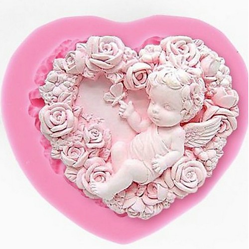 

Rose Angel Silicone Mold 3D Craft Art DIY Fimo Candle Fondant Handmade Soap Mould