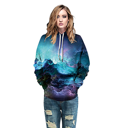 

Women's Casual Hoodie - 3D Rainbow S