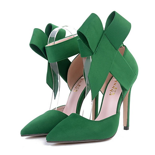 

Жен. Обувь на каблуках На шпильке Заостренный носок Полиуретан Лето Черный / Зеленый / Красный