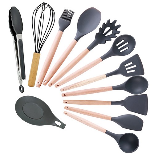 

черный силиконовый шпатель, инструменты для приготовления пищи, термостойкий кухонный гаджет, набор посуды для выпечки, без ручки, противень для блинов, скребок для защиты от царапин,