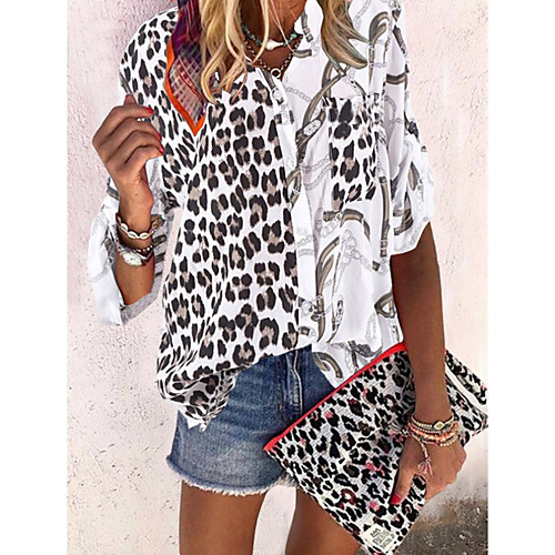 

Women's Daily Shirt - Leopard Black