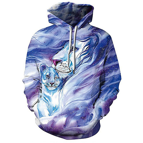 

Men's Casual Hoodie - 3D Purple US32 / UK32 / EU40