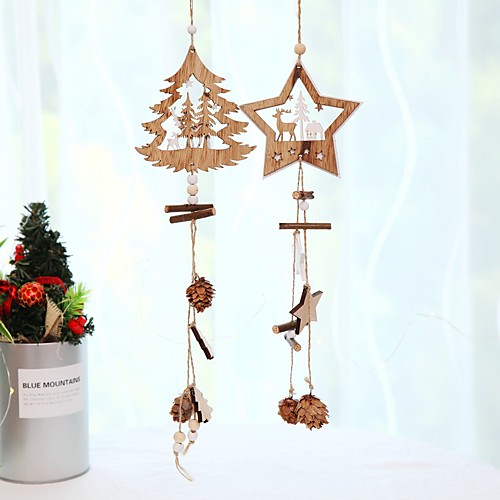 

Деревянная кукла ангела домашнего декора лось висит рождественская елка украшения ремесла рождественский подарок