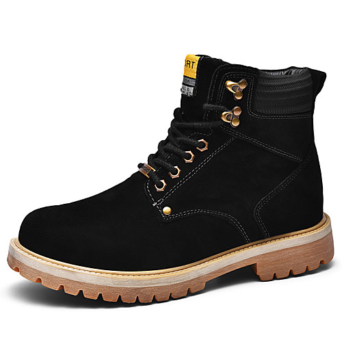 

Муж. Fashion Boots Кожа Зима / Наступила зима Классика / Винтаж Ботинки Нескользкий Ботинки Черный / Бежевый