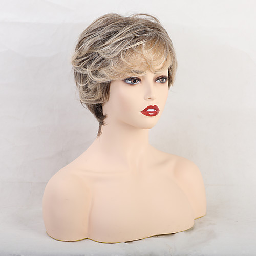 

Human Hair Wig Short Curly Natural Straight Pixie Cut With Bangs Multi-color Women Sexy Lady Adorable Capless Women's All Black / Grey Medium Brown / Strawberry Blonde Chestnut Brown / Medium Auburn