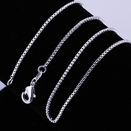 

Women's Chain Necklace Chains Classic Precious Unique Design Fashion Copper Silver Plated Silver 45,56,61 cm Necklace Jewelry 1pc For Daily Street Work