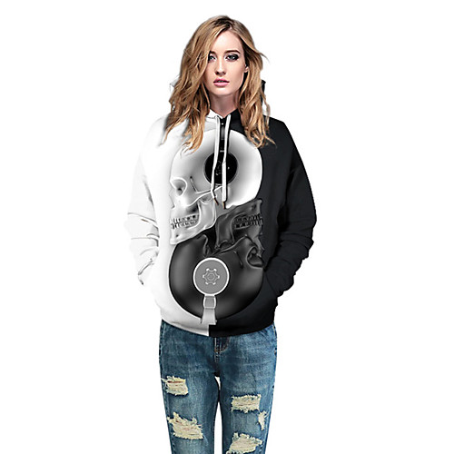 

Women's Casual Hoodie - 3D Black S