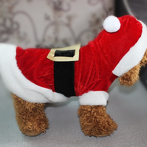 

Собаки Коты Животные Костюмы Комбинезоны Зима Одежда для собак Красный Костюм Полиэстер Рождество Рождество XXS XS S M L