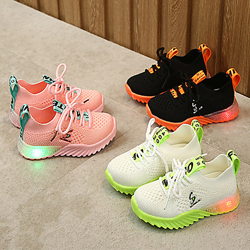 

Boys' / Girls' LED / Comfort / LED Shoes Mesh Athletic Shoes Toddler(9m-4ys) / Little Kids(4-7ys) Black / White / Pink Spring / Fall / Party & Evening / Rubber