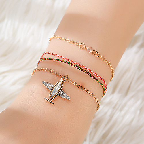 

3pcs Women's Vintage Bracelet Bracelet Pendant Bracelet Layered Lucky Classic Trendy Fashion Cute Elegant Imitation Diamond Bracelet Jewelry Gold For Gift Date Birthday Beach Festival