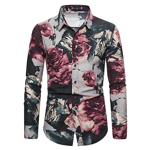 

Men's Party Boho Shirt - Geometric / Galaxy Print Gray