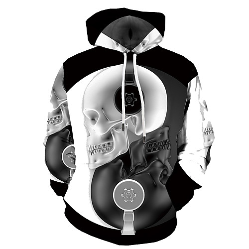 

Men's Casual / Street chic Hoodie - 3D Black US32 / UK32 / EU40