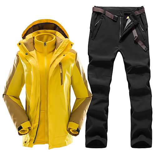 фото Муж. куртка и брюки для пешеходного туризма на открытом воздухе осень зима водонепроницаемость с защитой от ветра удобный сохраняющий тепло жакет Lightinthebox