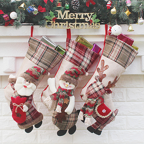 

рождественские чулки лось новый год конфеты сумка елочные украшения вечеринка дети подарочные пакеты