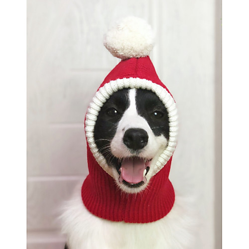 

Собаки Костюмы Платки и шапочки Зима Одежда для собак Красный Рождество Костюм Большая собака Полиэстер Рождество Косплей XS S M L XL