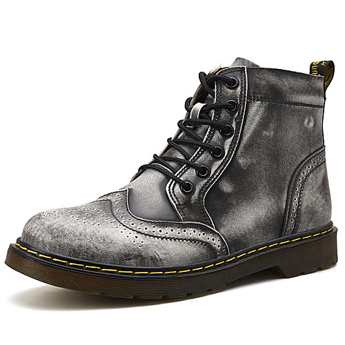 

Муж. Fashion Boots Кожа Зима / Наступила зима Классика / Винтаж Ботинки Сохраняет тепло Ботинки Черный / Коричневый / Винный