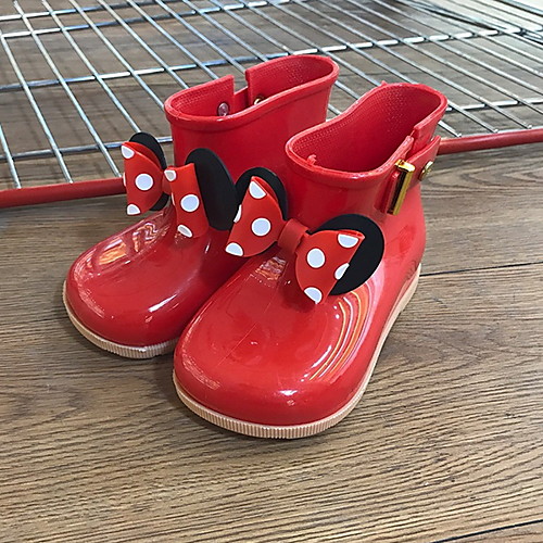 

Девочки Удобная обувь ПВХ Ботинки Маленькие дети (4-7 лет) Черный / Красный / Зеленый Лето / Сапоги до середины икры