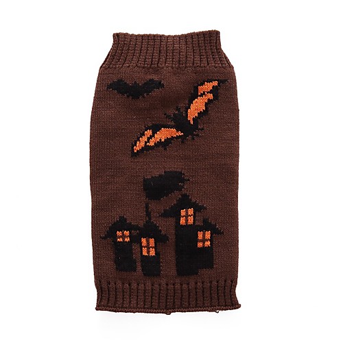 фото Собаки свитера одежда для собак персонажи вампиры кофейный акриловые волокна костюм назначение корги гончая шиба-ину осень зима универсальные классический простой стиль Lightinthebox