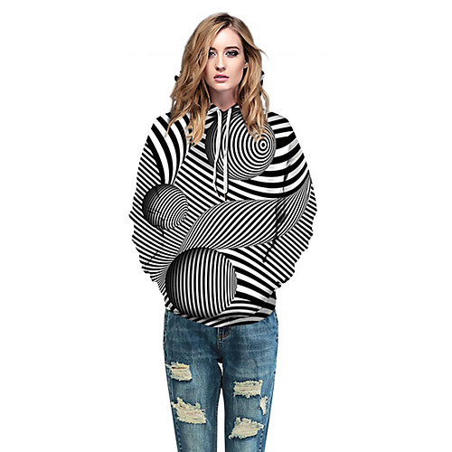 

Women's Casual Hoodie - 3D Black S