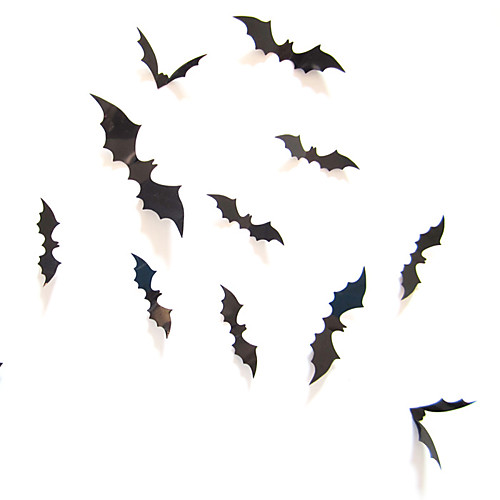 фото Bats товары для хэллоуина муж. хэллоуин хэллоуин фестиваль / праздник стикер черный муж. жен. карнавальные костюмы Lightinthebox