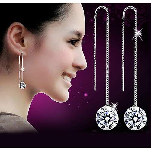 

2020 new plata jewelry cz кристалл длинные серьги с кисточками для женщин подарок 925 стерлингового серебра серьги ювелирные изделия