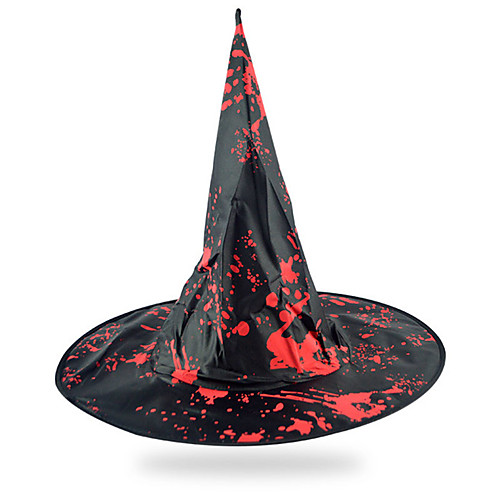 фото Ведьма шапки товары для хэллоуина жен. шапки хэллоуин хэллоуин фестиваль / праздник ткань черный / белый жен. карнавальные костюмы Lightinthebox
