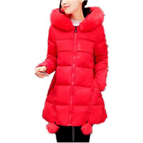 

Women's Solid Colored Long Padded, Polyester Black / Blushing Pink / Blue M / L / XL