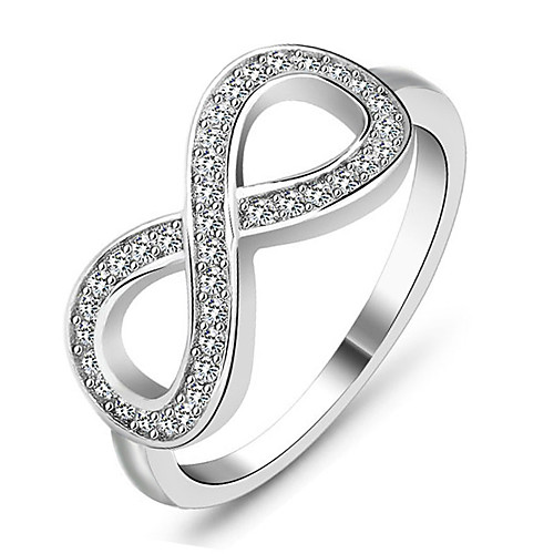 

Fashion cz Infinity Endless Love claddagh 8 shape 925 sterling silver Rings For Women Plata/argento filled jewelry anel feminino