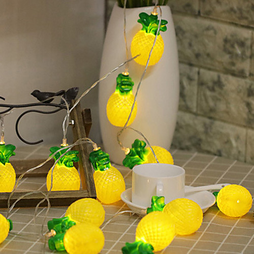 

Pineapple Fruit Shape Lamp String 2 M 10 Led Lamp Halloween Decoration Festival Decoration Aa Battery Power Supply 1Pc