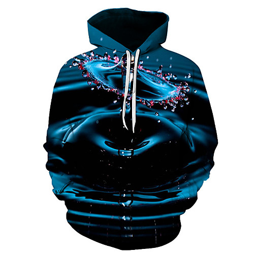 

Men's Casual Hoodie - 3D Blue US32 / UK32 / EU40