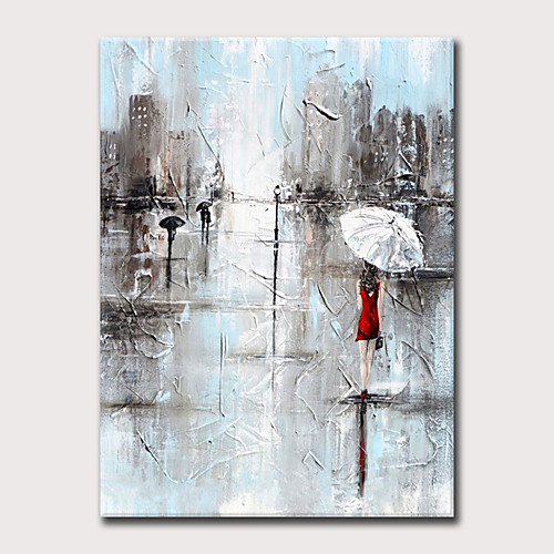 

Oil Painting Hand Painted - Landscape People Modern Rolled Canvas