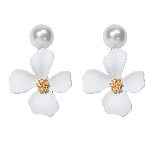 

Жен. Серьги Классический Цветы Flower Shape Стиль Художественный Классический Милая Симпатичные Стиль Искусственный жемчуг Серьги Бижутерия Бежевый / Белый Назначение / 1 пара