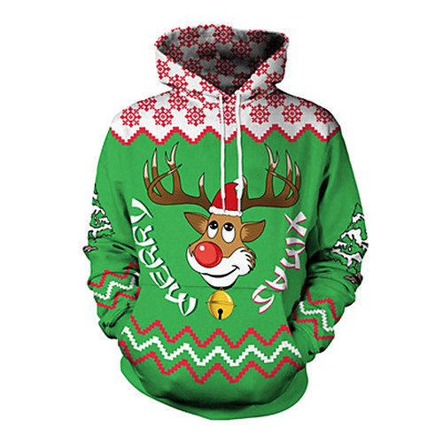 

Men's Christmas Hoodie - 3D Green US32 / UK32 / EU40