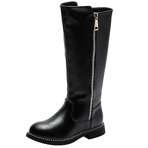

Girls' Snow Boots Cowhide Boots Little Kids(4-7ys) / Big Kids(7years ) Black / Burgundy Winter