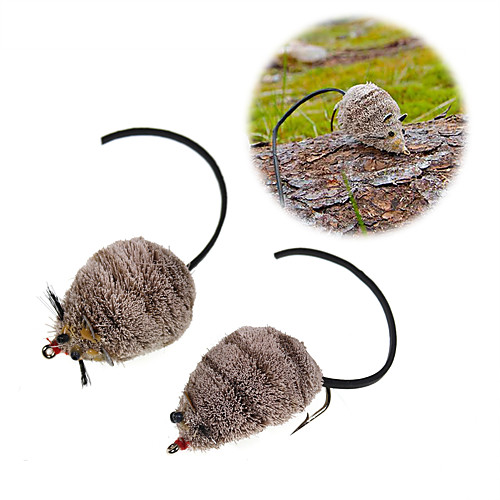 

1 pcs Flies Mouse / Rat Floating Bass Trout Pike Sea Fishing Fly Fishing Freshwater Fishing Metal / Lure Fishing / General Fishing