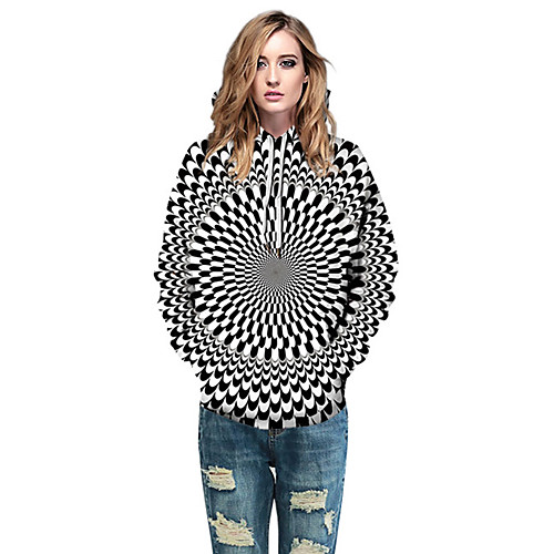 

Women's Casual Hoodie - 3D Black S