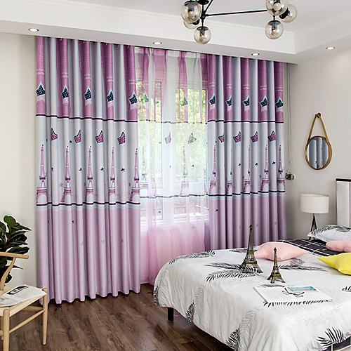 

две панели американский кантри стиль детская комната лист принт плотные шторы гостиная спальня шторы