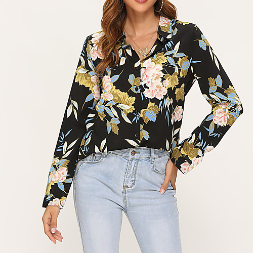 

Women's Daily Shirt - Floral Black
