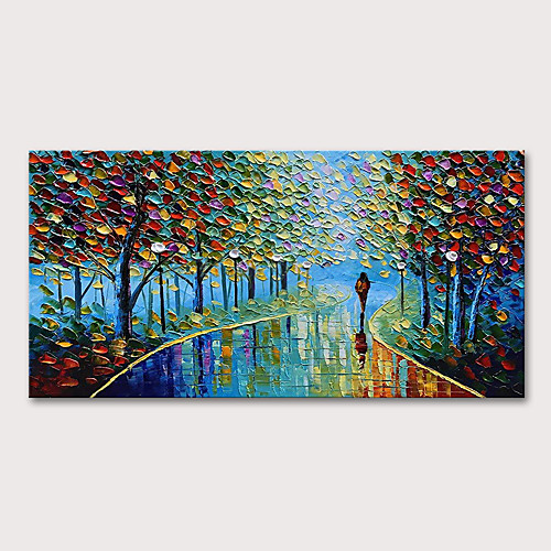 

Oil Painting Hand Painted - Landscape Abstract Landscape Modern Stretched Canvas